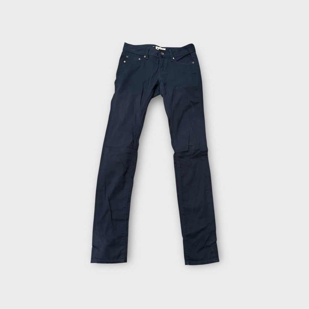ROXY Pants Teens Size 24‎ Blue Pocket Straight Skinny Stretch Xlnt Condition